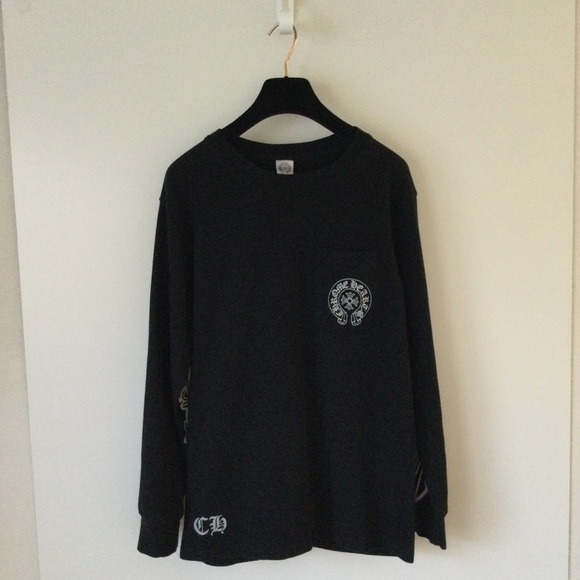 CHROME HEARTS HORSESHOE “LOS ANGELES” LONG SLEEVE TEE T-SHIRT BLACK AUTHENTIC M - Picture 3 of 12